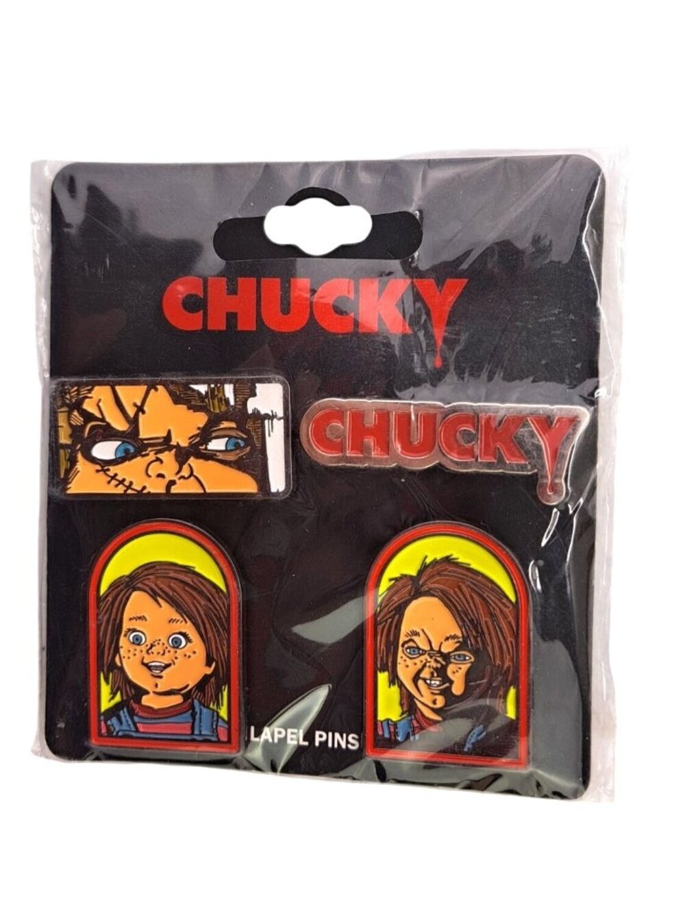 Chucky Lapel Pins Set of 4 Child's Play Bioworld Official Merchandise Horror New